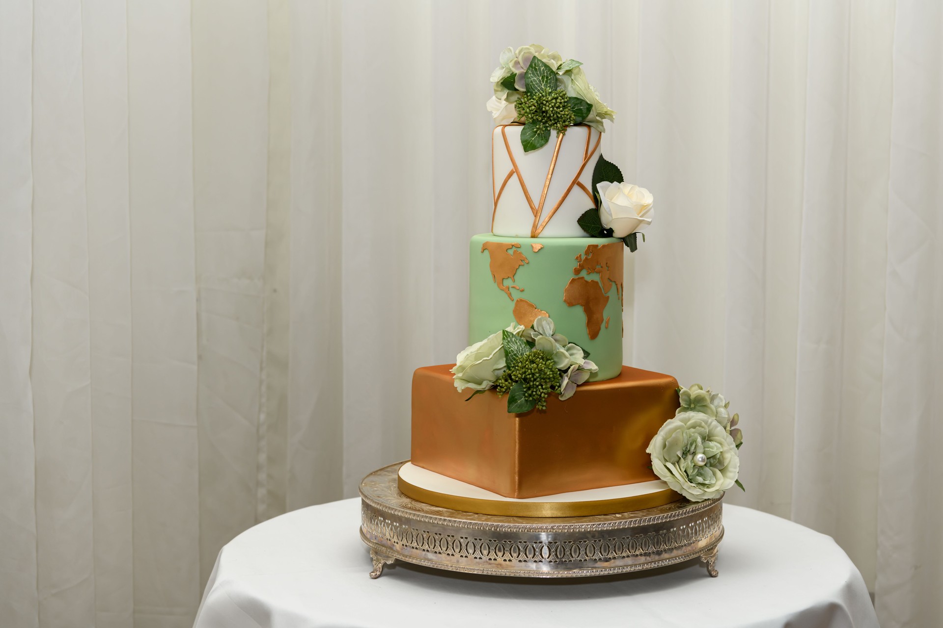 Three tier wedding cake