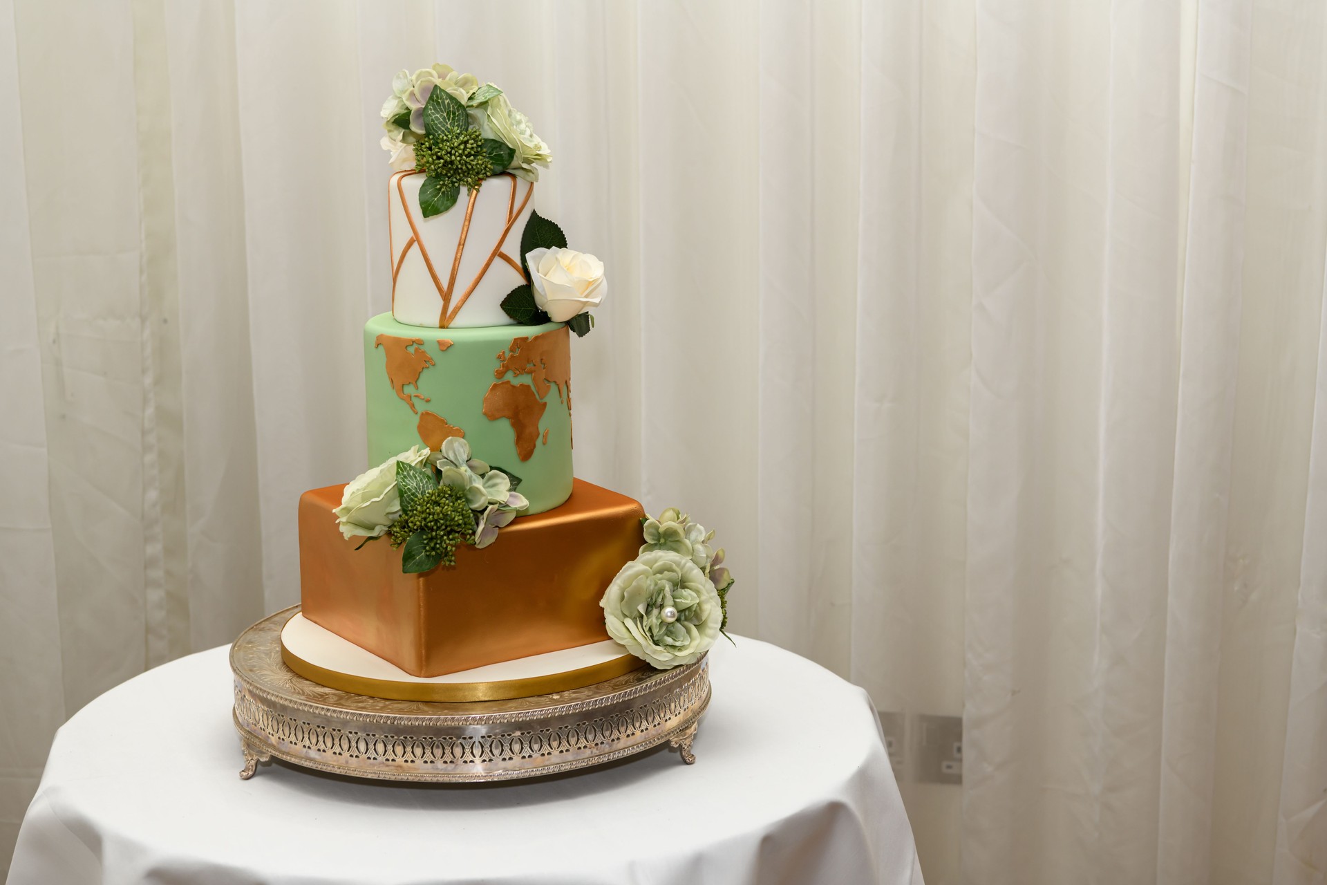 Three tier wedding cake